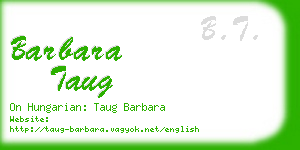 barbara taug business card